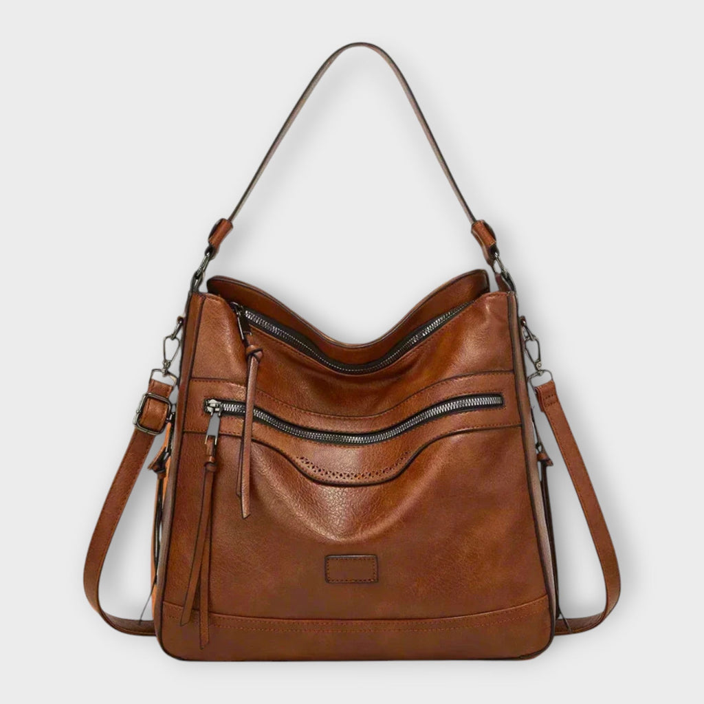 Bolso de hombro retro con interior amplio