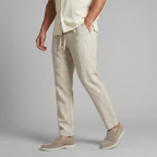 Pantalones de pierna ancha en mezcla de lino para un verano relajado