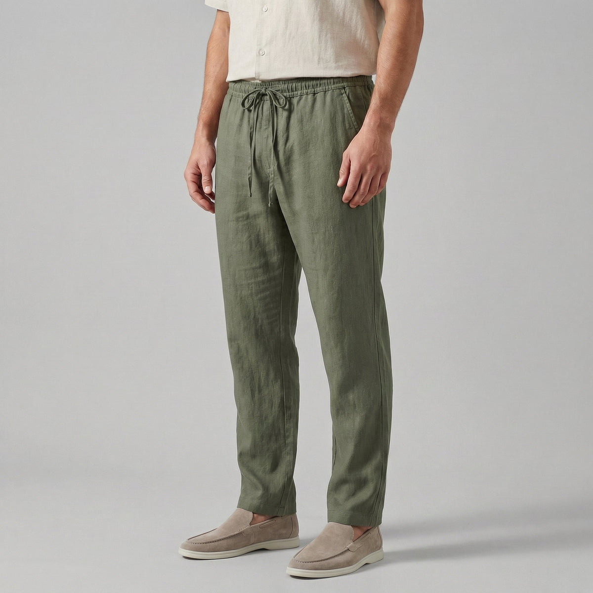 Wide-Leg Linen-Blend Trousers for Relaxed Summer Wear