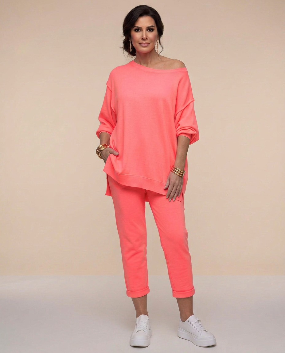 Oversized Sweatshirt and Matching Pants Lounge Set