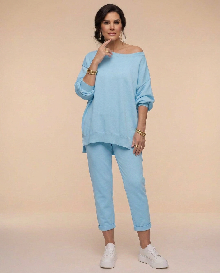 Oversized Sweatshirt and Matching Pants Lounge Set