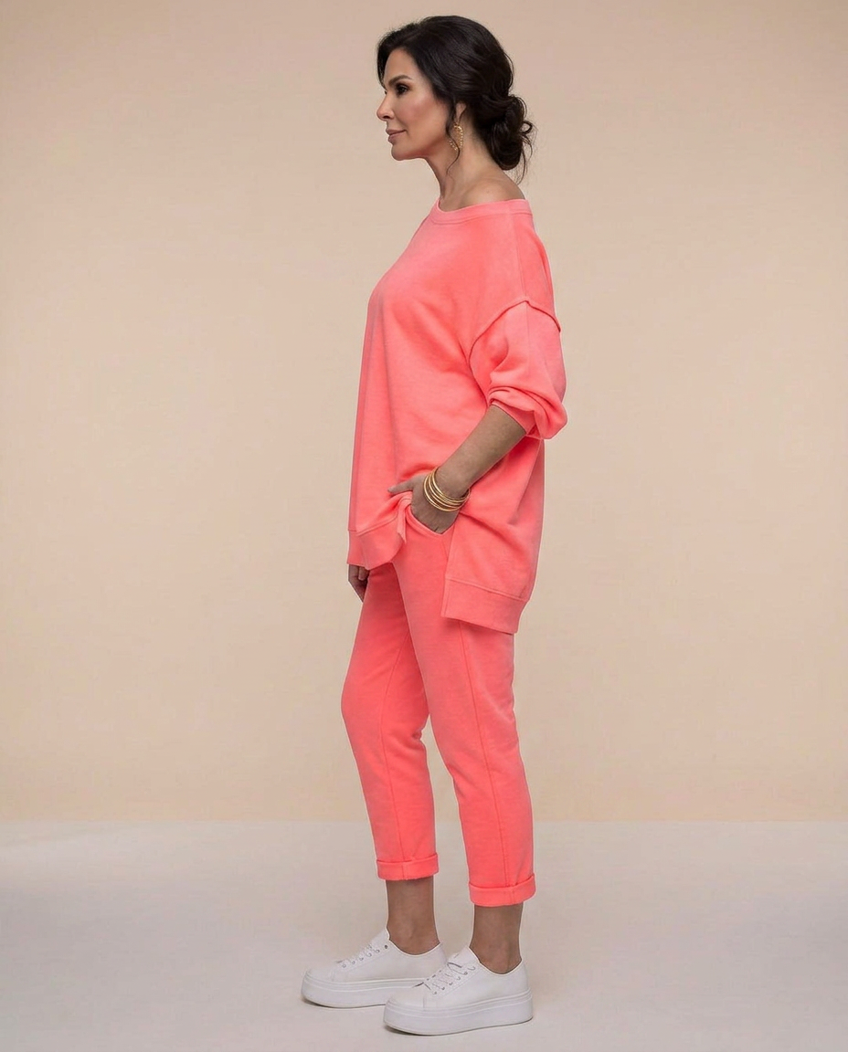 Oversized Sweatshirt and Matching Pants Lounge Set