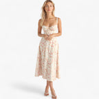 High-Waisted Summer Dress with Flowing Silhouette