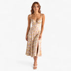 High-Waisted Summer Dress with Flowing Silhouette