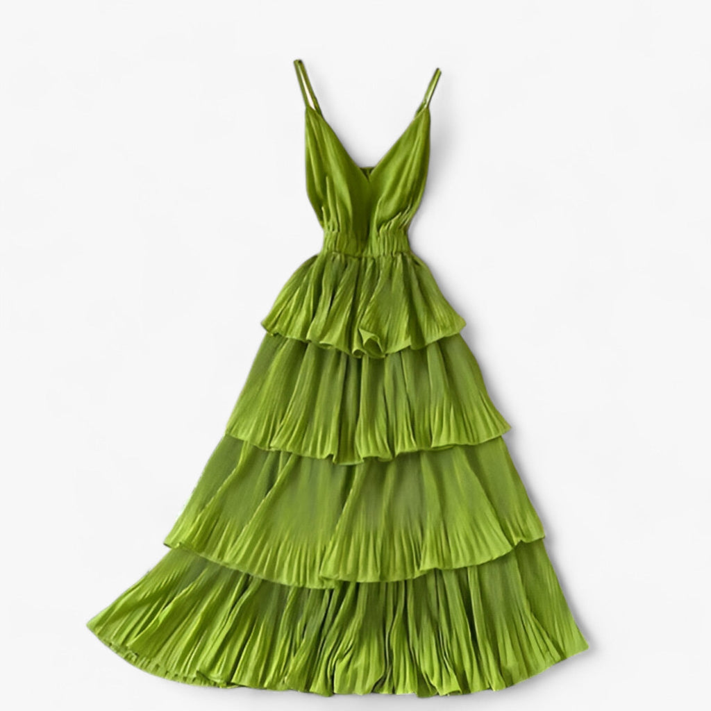 Ruffled Camisole Maxi Dress for Summer Holidays