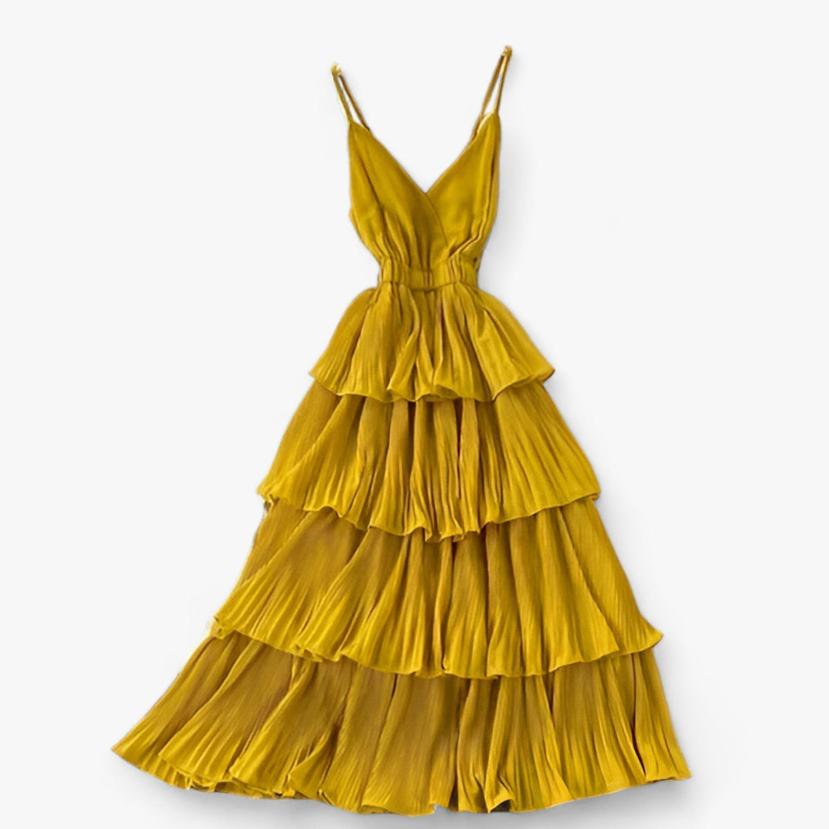 Ruffled Camisole Maxi Dress for Summer Holidays