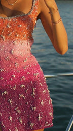 Sparkling Sleeveless Mini Dress for a Glamorous Night Out