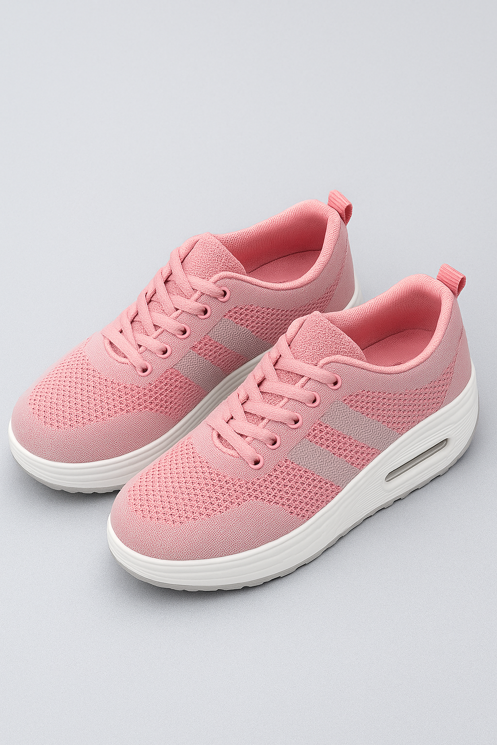 Women's Mesh Trainers with Block Heel Support