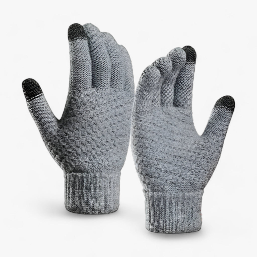 Knitted Wool Touchscreen Gloves with Stretch Fit