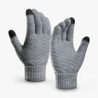 Knitted Wool Touchscreen Gloves with Stretch Fit