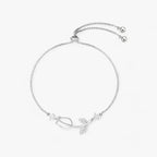 Pulsera de charms inspirada en el tulipán con detalle de ópalo rosa