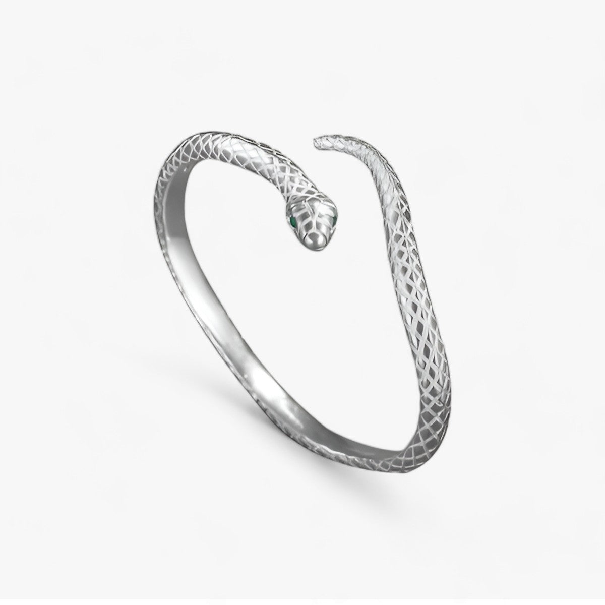 Armband i silverton med ormdesign och säker passform