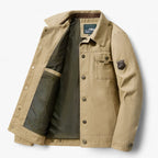 Chaqueta bomber de algodón para hombre con bolsillos tácticos