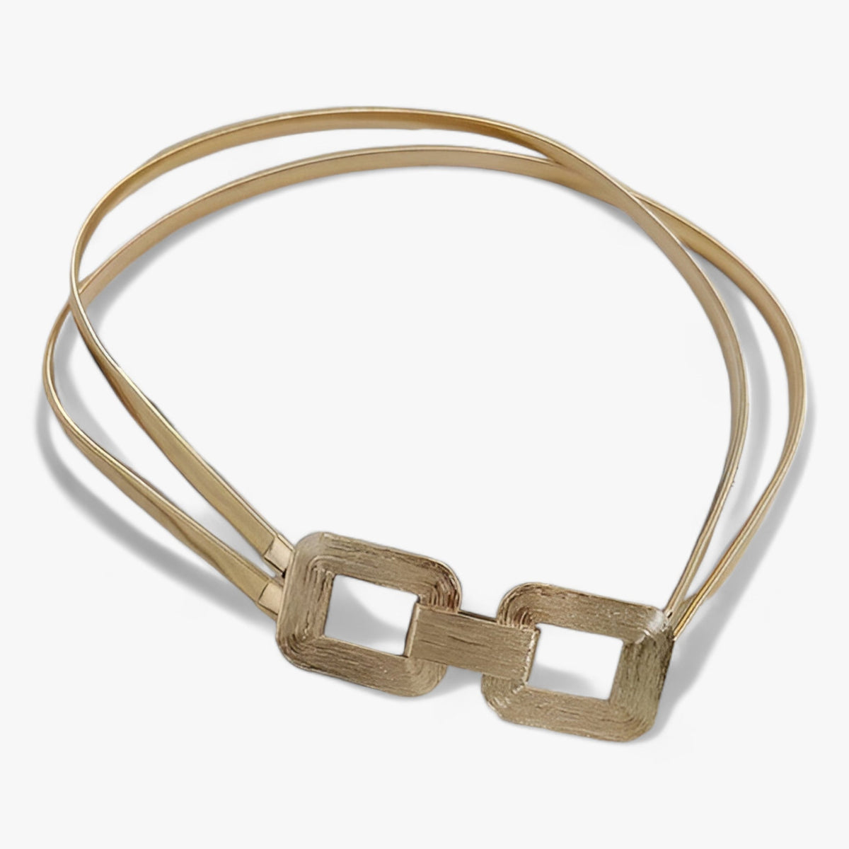 Stretch Gold Chain Belt with Comfortable Elastic Waistband