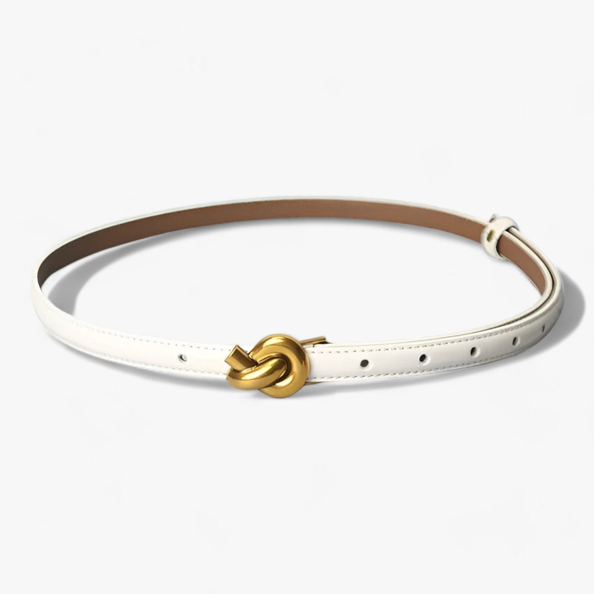 Knot-Buckle Faux Leather Belt for Women