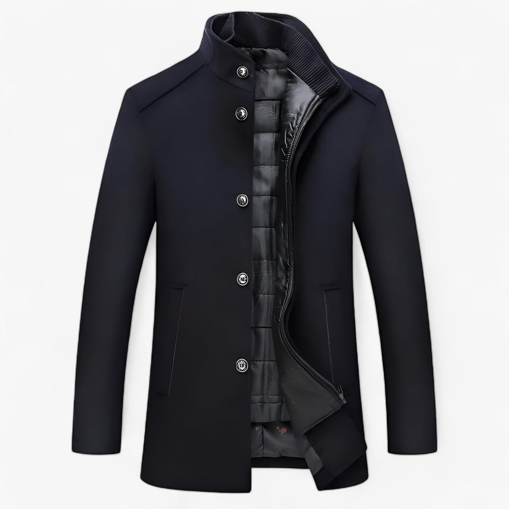 Tailored Wool Trench Coat for Cold Autumn and Winter Days