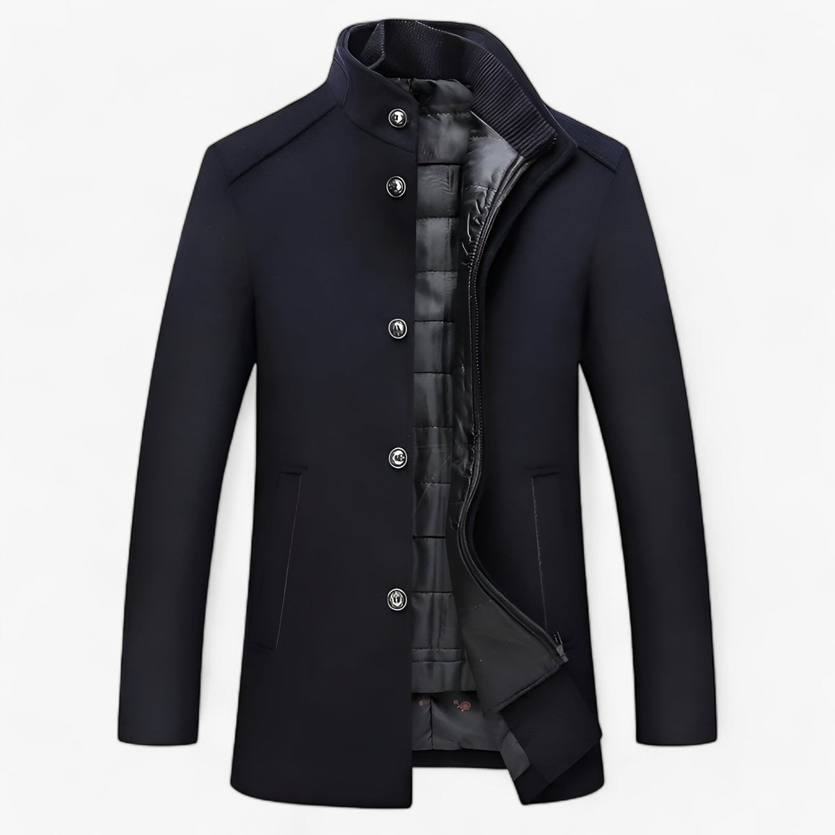 Tailored Wool Trench Coat for Cold Autumn and Winter Days