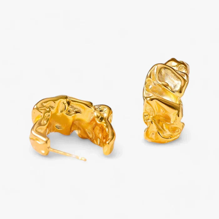 Abstract Gold-Tone Earrings for Everyday Elegance