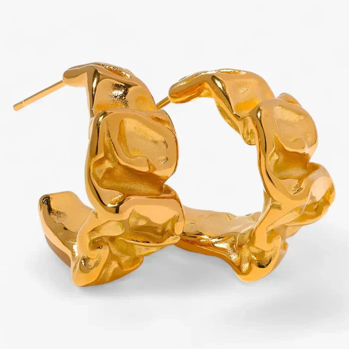 Abstract Gold-Tone Earrings for Everyday Elegance