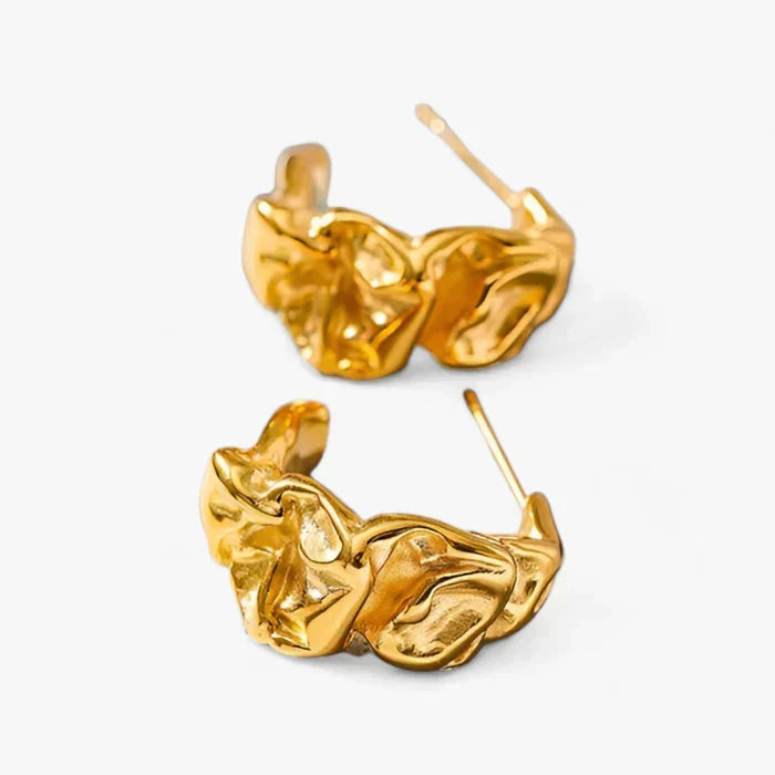 Abstract Gold-Tone Earrings for Everyday Elegance