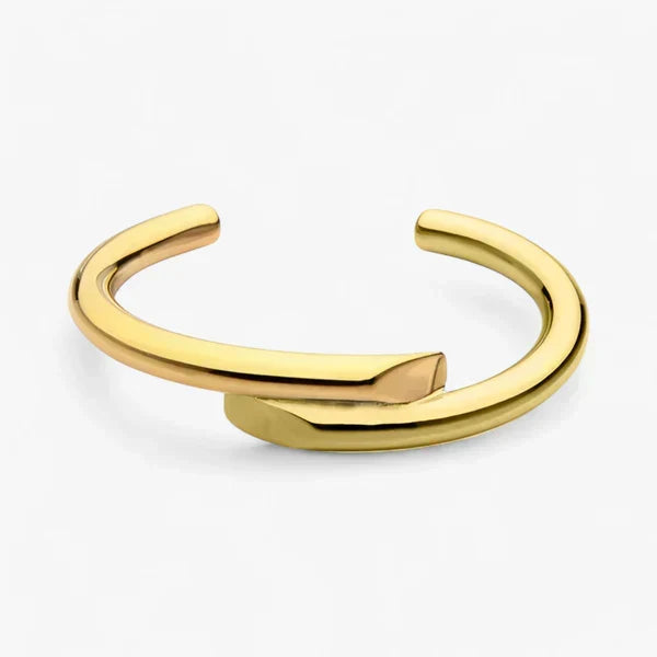 Simple Gold-Toned Cuff Bracelet with Minimal Design