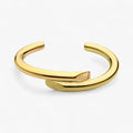 Simple Gold-Toned Cuff Bracelet with Minimal Design