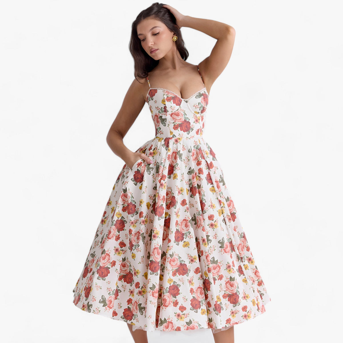 Vestido de corte refinado en tejido suave para ocasiones especiales