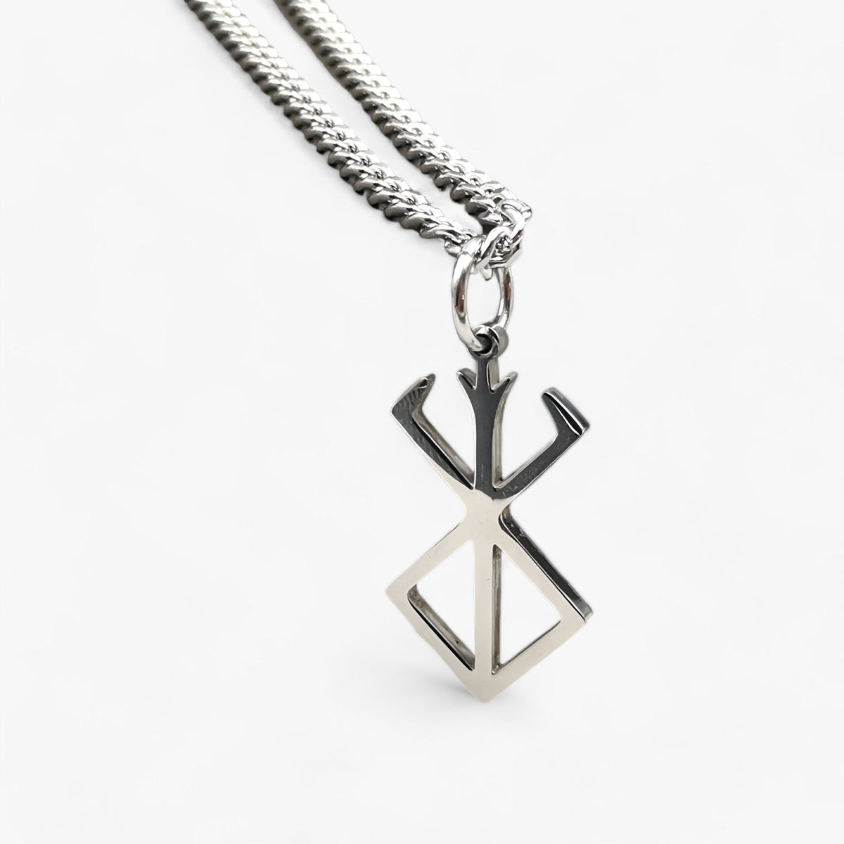 Rune Pendant Necklace in Stainless Steel for Men