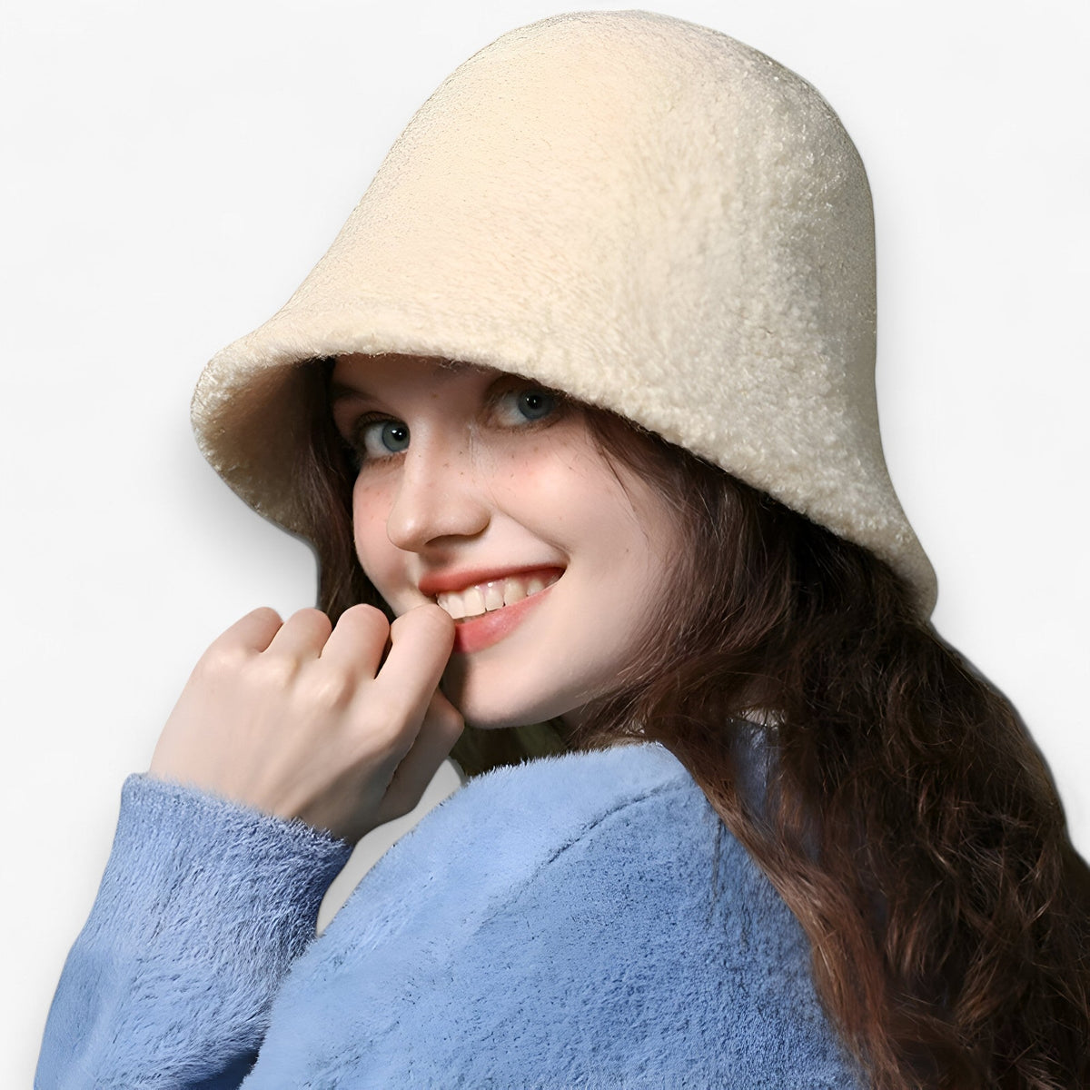 Soft Teddy Velour Fleece Hat with a Sleek Winter Design