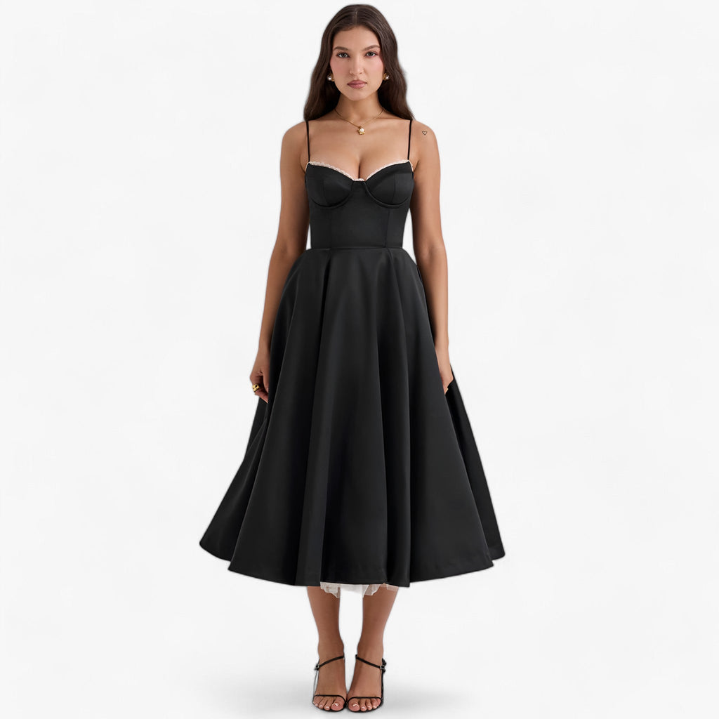 Vestido de corte refinado en tejido suave para ocasiones especiales