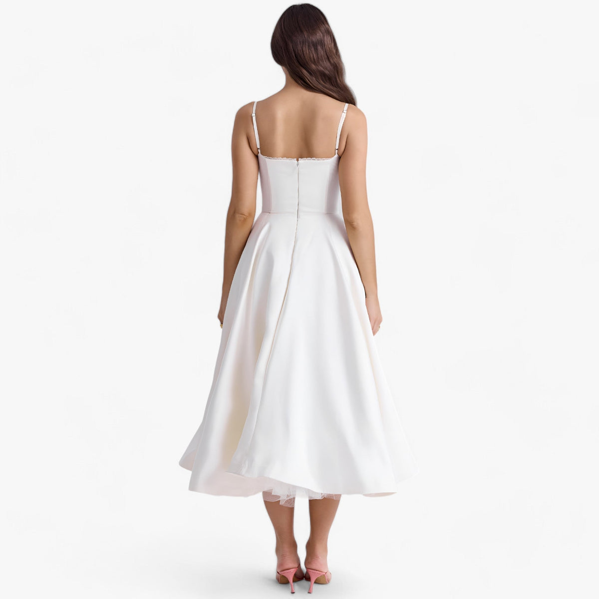 Vestido de corte refinado en tejido suave para ocasiones especiales