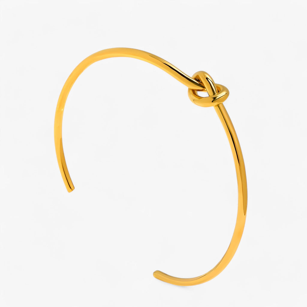 Pulsera llamativa de acero inoxidable con trenzado retorcido