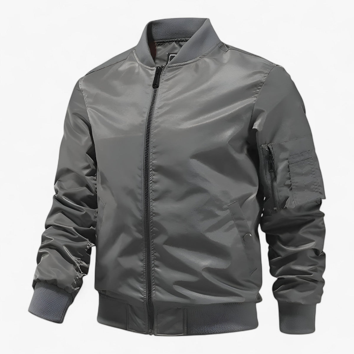 Stand-Collar Pilot Jacket with Soft Lining