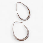 Geometric oval hoop earrings in silver or gold tone