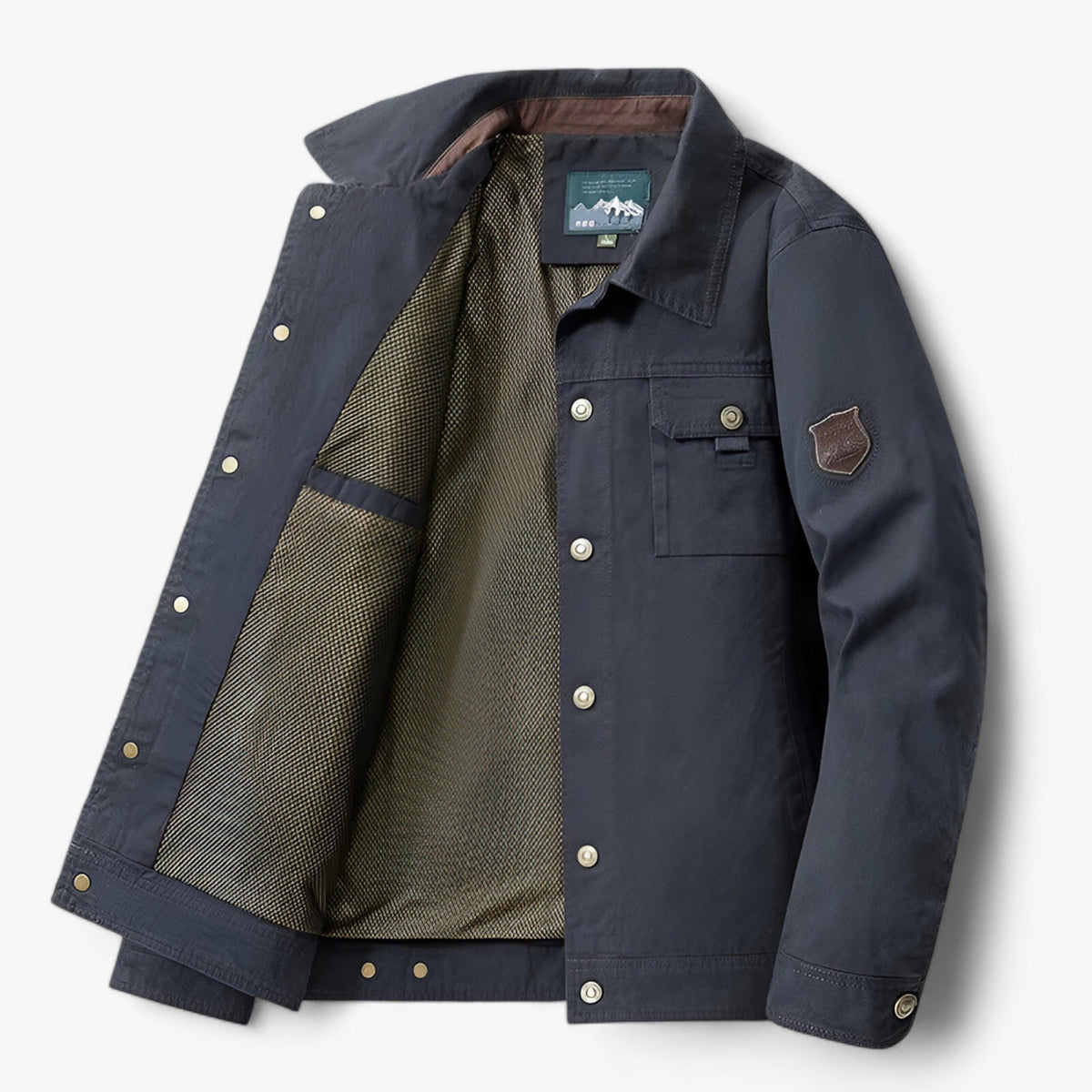 Men's cotton bomber jacket with tactical pockets