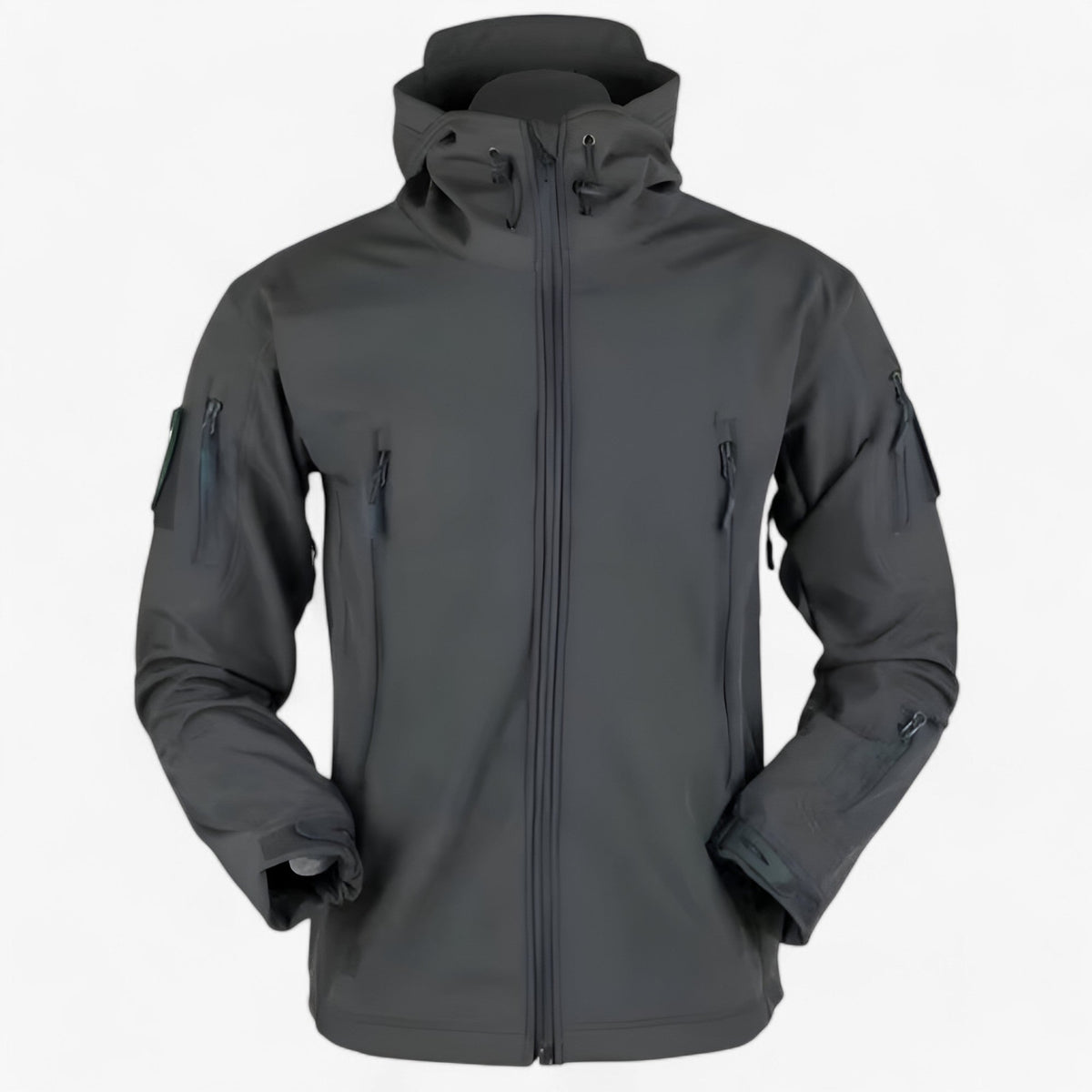 Water-Resistant Softshell Fleece Jacket with Thermal Hood