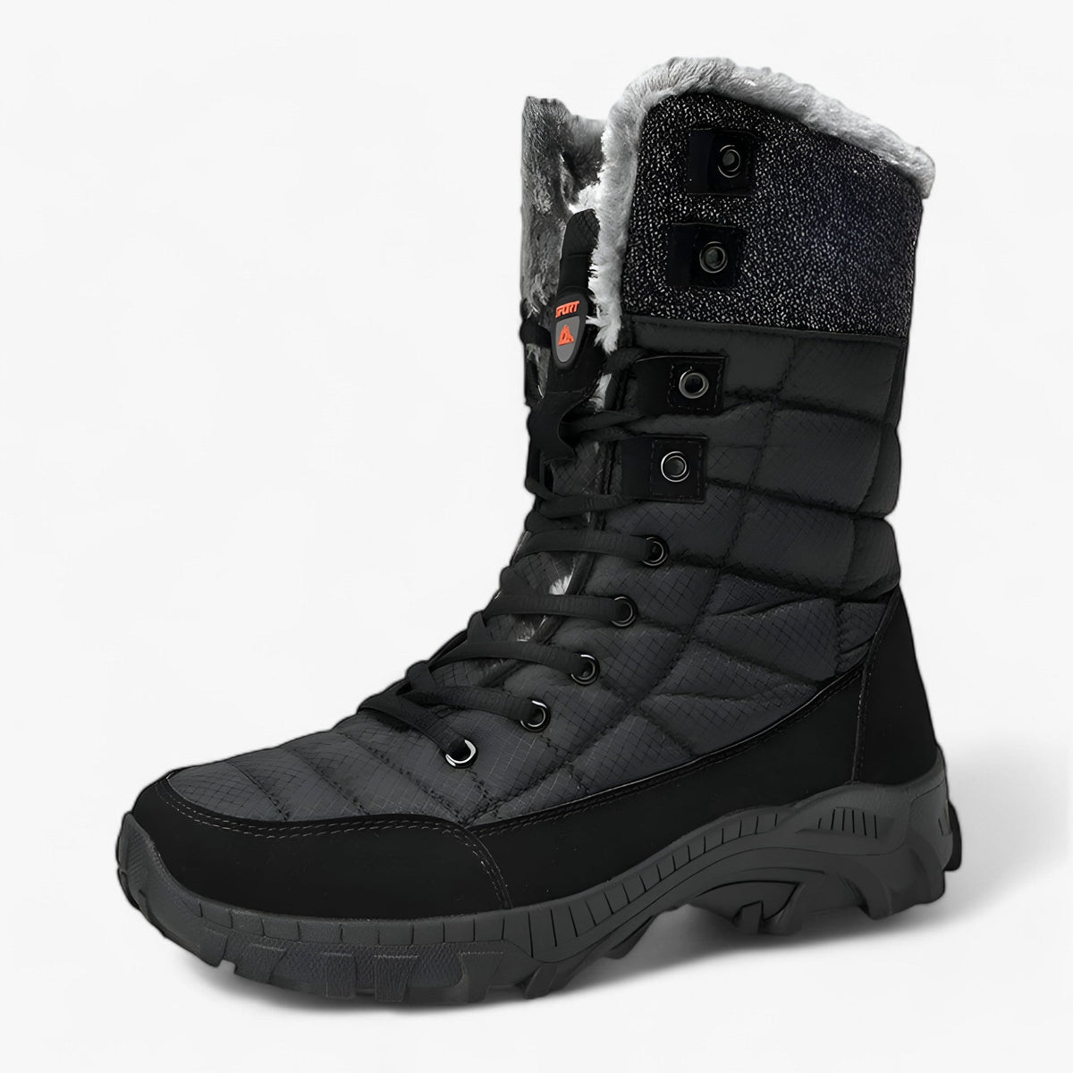 High Faux Leather Snow Boots with Warm Lining for Men