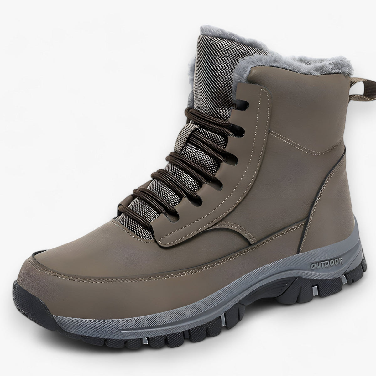 Botas de invierno de piel sintética resistentes al agua con forro cálido