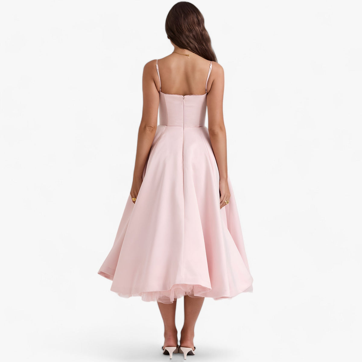 Vestido de corte refinado en tejido suave para ocasiones especiales