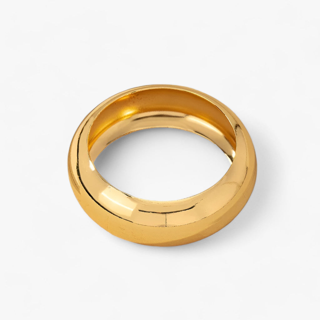 Wide Geometric Bracelet with a Smooth Modern Finish