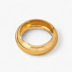 Wide Geometric Bracelet with a Smooth Modern Finish