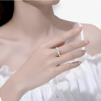 Ring in a Sleek Gold-Tone Setting