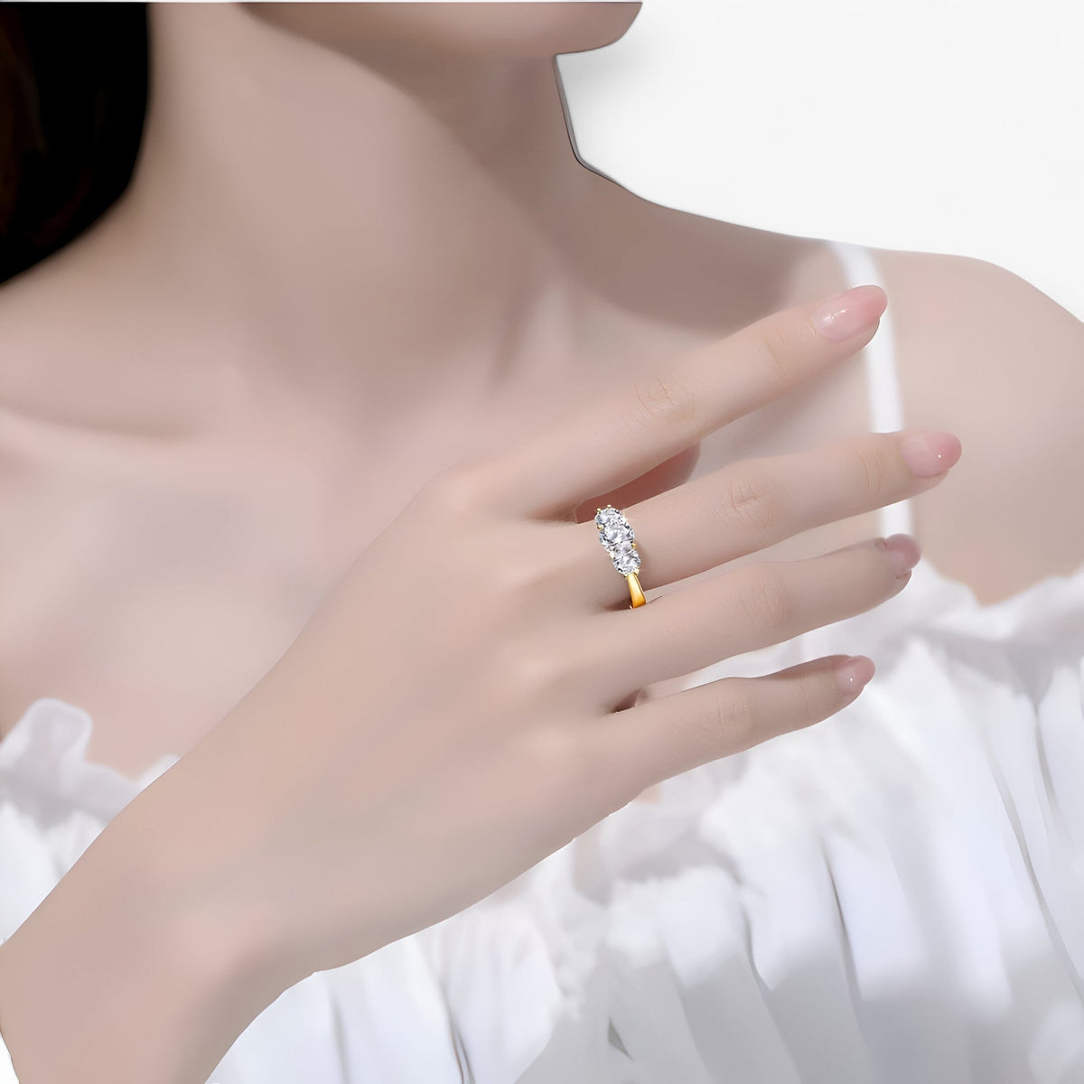 Ring in a Sleek Gold-Tone Setting
