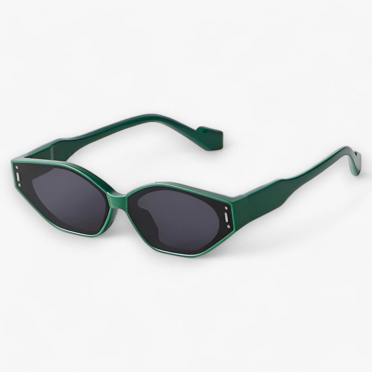 Irregular-frame sunglasses with a sculptural silhouette
