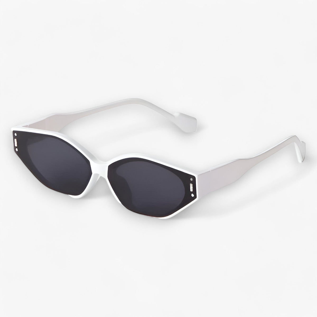 Irregular-frame sunglasses with a sculptural silhouette