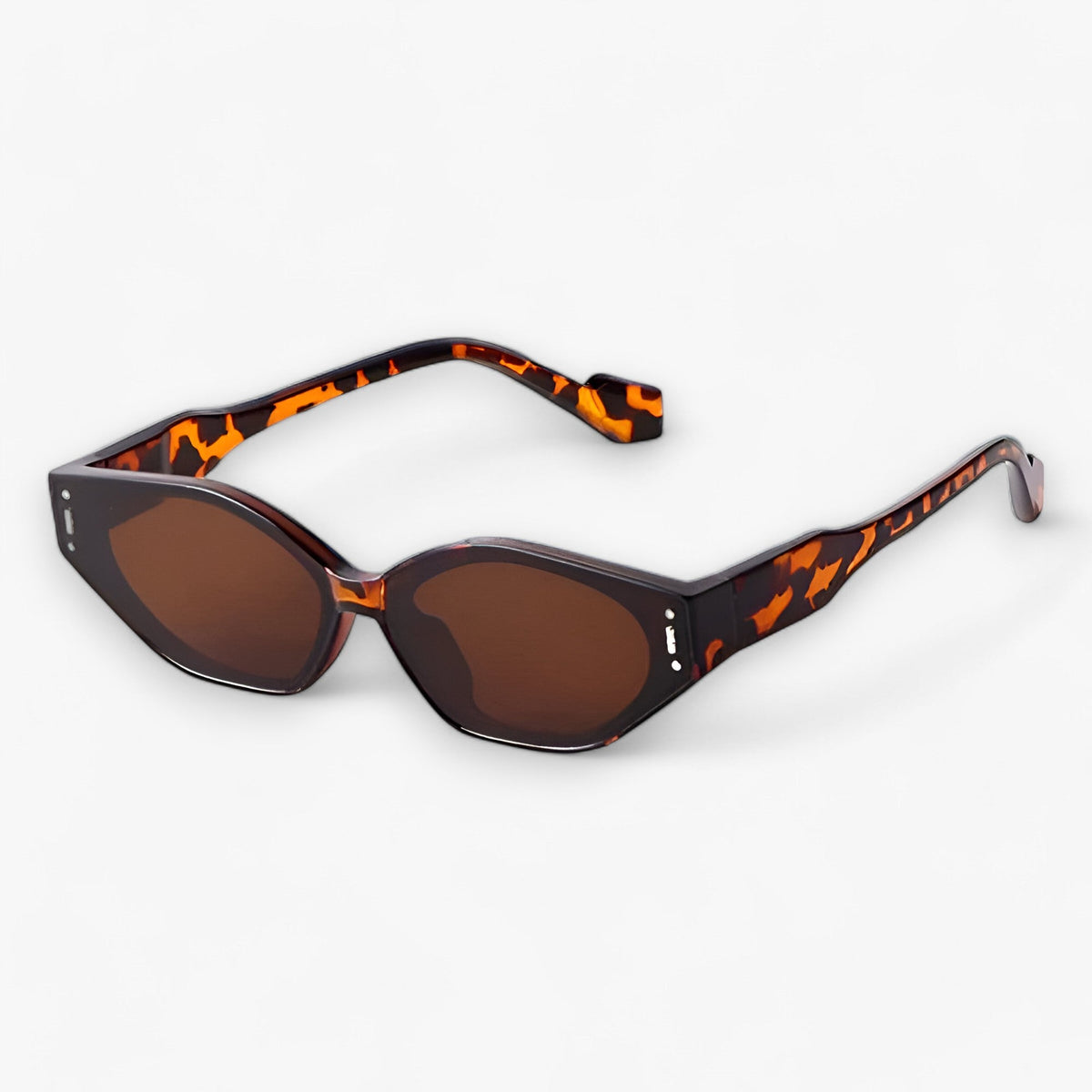 Irregular-frame sunglasses with a sculptural silhouette