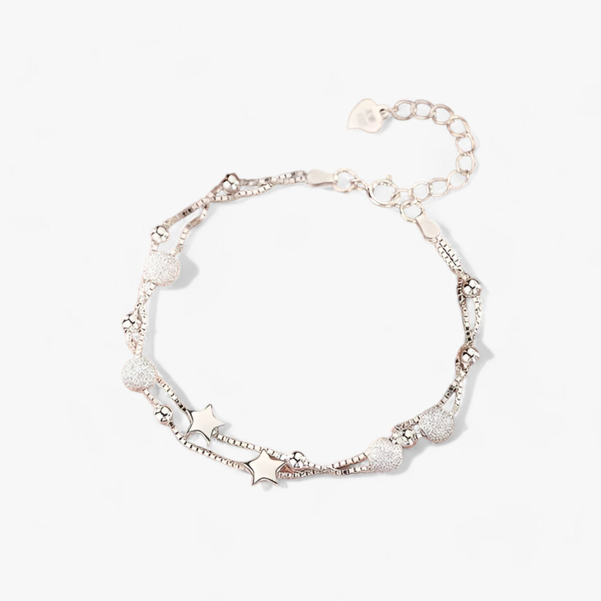 Silver-Tone Bracelet with Star Motif Detailing