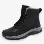Water-Resistant Faux Leather Winter Boots with Warm Lining