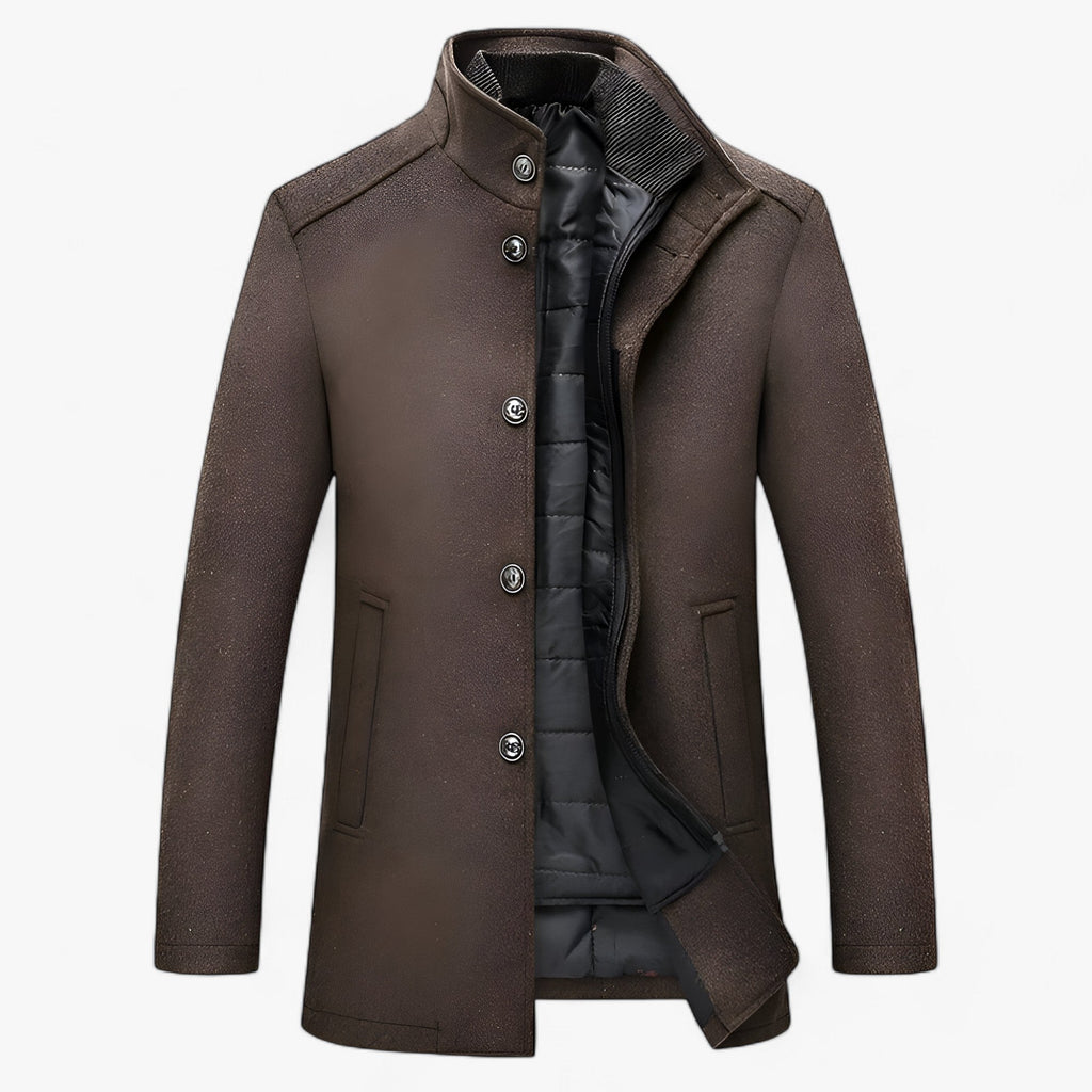 Tailored Wool Trench Coat for Cold Autumn and Winter Days
