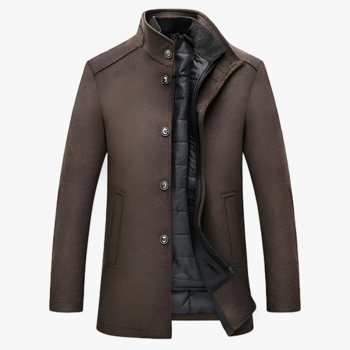 Tailored Wool Trench Coat for Cold Autumn and Winter Days